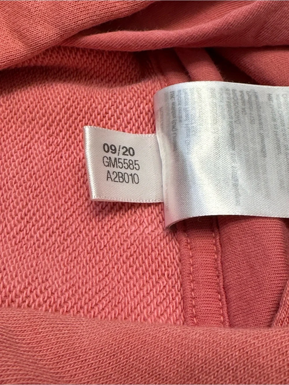 Adidas Cropped Hoodie XS Hazy Rose Pink 3-Stripes Athleisure Sweatshirt - Picture 7 of 11